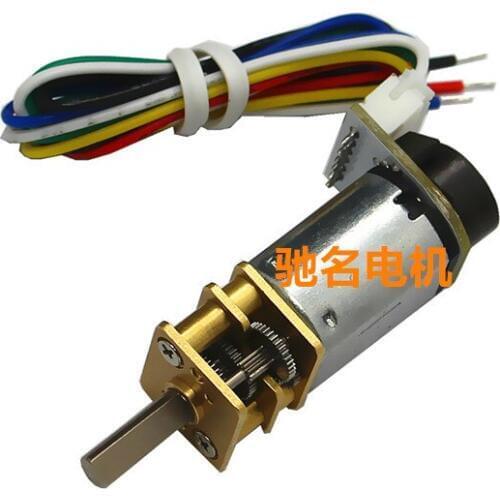 50PCS/LOT GA12 - N20 DC Gear Motor With Encoder Speed Velocity Measurement 6V 500rpm FOR Mini Car Balance Motor Encoder DIY(6.5)