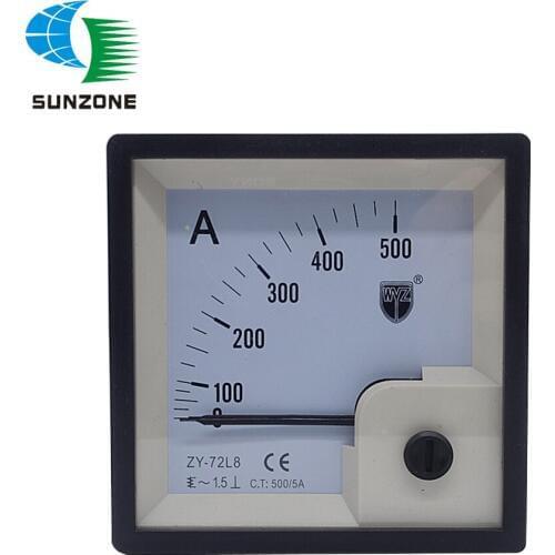 72*72mm 500 5A Small Analog Meter AC Ammeter Current Square Panel