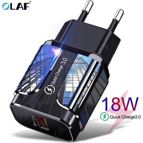 18W Quick Charge 3.0 USB Charger QC 3.0 4.0 USB Plug Phone/Fast Charger Adapter For Samsung A50 iPhone Xr 11 8 7 Xiaomi Huawei