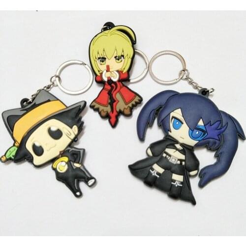 3 Pcs/lot Anime Hitman Reborn Keychains Keyring Cartoon Pvc Double Side Soft Plastic Pendant Toy
