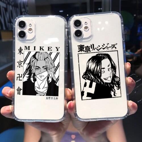 Anime Tokyo Revengers Manjiro Sano Clear Phone Case For iPhone 12 11 Pro MAX XR XS 7 SE20 X 8 6 Shockproof Soft TPU Cover Fundas
