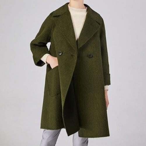 Double Side Wool Coat Female Korean Long Jackets Autumn Winter Jacket Women Alpaca Coats Casaco Feminino MY3958