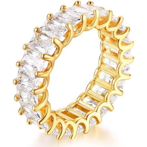 Elegant Cubic Zirconia Love Ring 6mm Cushion Cut Stackable Rings for Women