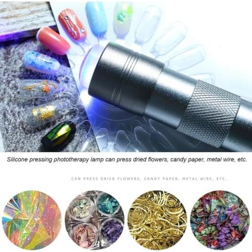 1 Pcs Flashlight Nail Polish Dryer LED UV Gel Quick-drying Nail Polish Curing Lamp Portable Handheld Special Nail Dryers