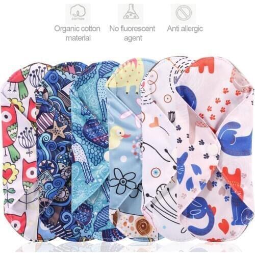 20 x 18cm Reusable Menstrual Pads Charcoal Bamboo Cloth Sanitary Pad Washable Sanitary Napkins Towel Panty Mama Pads Vagina Care
