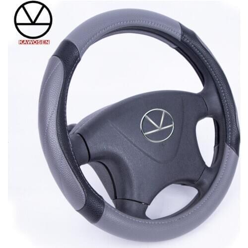 KAWOSEN 15"/38cm Steering Wheel Cover Faux leather Non-slip Auto Supplies Split joint Four Seasons General Car styling SWCD01