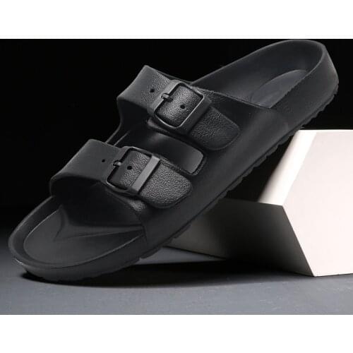 FZNYL Men Slippers EVA Non-slip Outdoor Beach Flip Flops 2020 Summer Casual Shoes Slides Black Sandal Plus Size 40-46