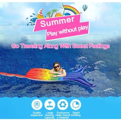 Summer Swimming Pool Inflatable Floating Bed Swimming Pool Party Floating Row Watermelon Ice Cream Fishtail Swimming Pool Beach