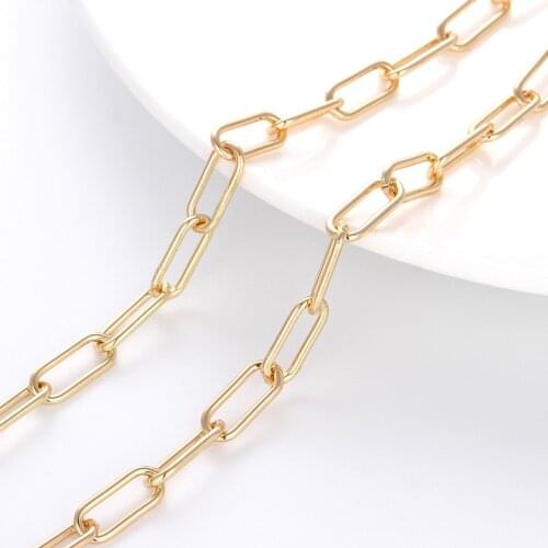 1 meter 7mm wide metal ROIO cable large chain composed of geometric chain composed of necklace jewelry DIY accessories