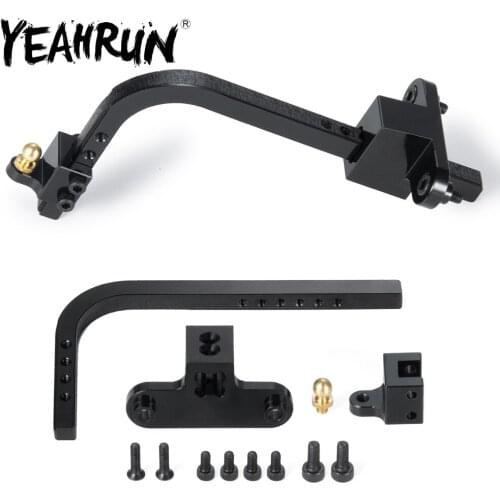 YEAHRUN Metal CNC Alloy Adjustable Trailer Hitch Receiver Tow Hook for Axial SCX10 1/10 RC Crawler Car Upgrade Accessories