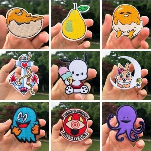 Rabbit Iron On Patches On Clothes Stickers On Fabric Cute Animal Patches For Clothing Jeans Backpack Stripes Apparel Appliques