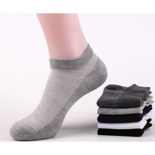 10 Pairs Ankle Socks Men Mesh Breathable Cotton Sports Socks Low Tube Casual Athletic Sock Summer Thin Short Socks Size 37-44