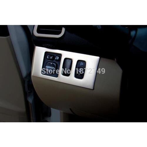 New design Car styling stainless steel decorative headlight adjustment button For Mitsubishi Pajero sport Modified special