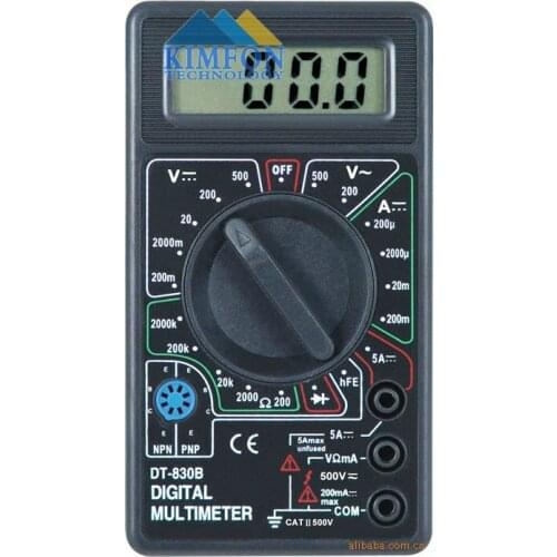 Wholesale) 50pcs/lot Professional Digital Multimeter DT830B AC/DC Ammeter Voltmeter Ohm Electrical Tester Meter Best Selling