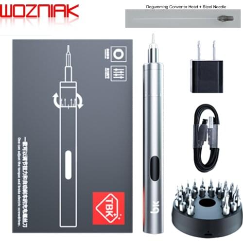 TBK Adjustable position electric charging screwdriver Mobile phone repair dismantling for iPhone ipad Samsung Repair Remove Glue