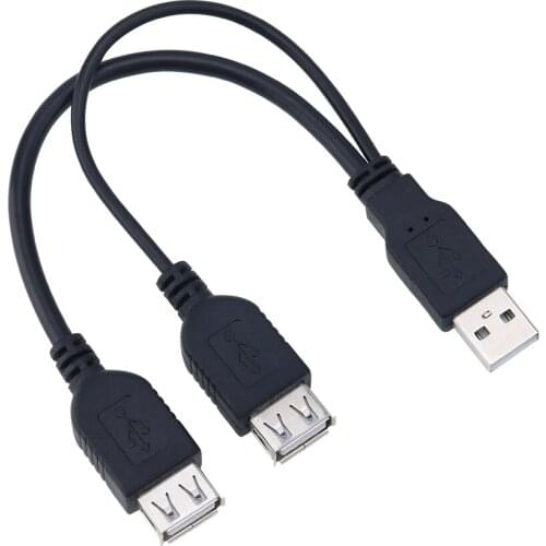 New USB 2.0 A Male to 2 Double Dual Usb Female Splitter Cable Adapter 500pcs