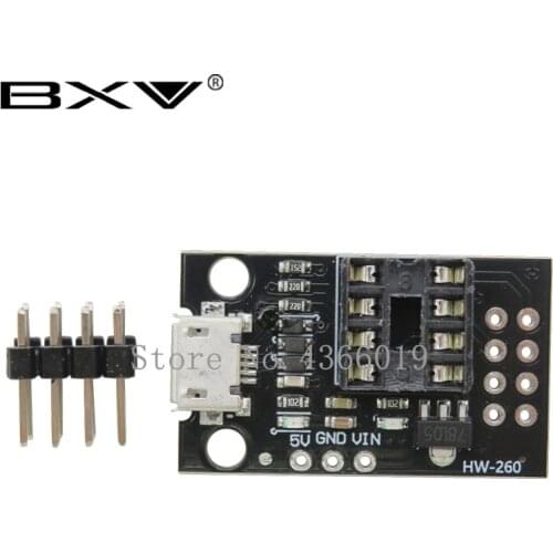 ATtiny13A/ATtiny25 /ATtiny45/ATtiny85 Pluggable Development Programming Bare Board