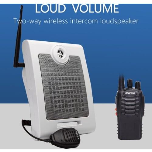 Hot Walkie Talkie Wireless Handheld Speaker Mic White Two Way Intercom Amplifier Loudspeaker for Restaurant School