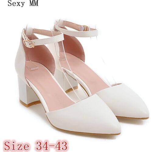 High Heels Women Pumps Stiletto Woman Party Wedding High Heel Shoes D'Orsay Kitten Heels Plus Size 34 - 40 41 42 43