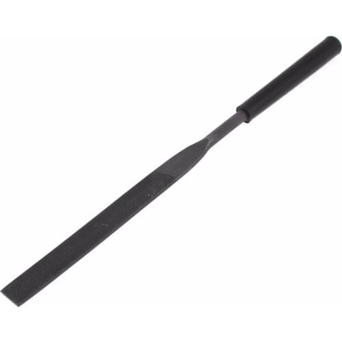 Uxcell Hot Sale 1 Pcs 182mm Length Black Plastic Handle Metal Flat Half Round Needle Files