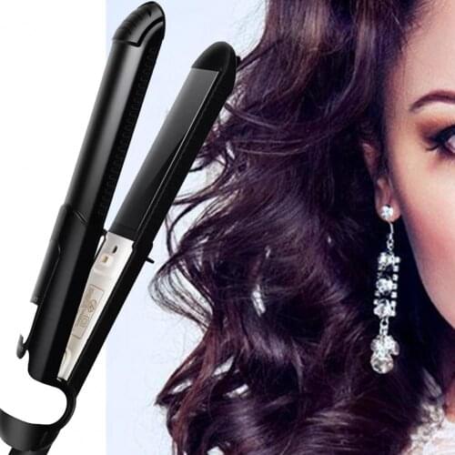 Hair Straightener Quick Heating Multifunctional Mini Thermostatic Hairstyle Modeling Iron Curler for Beauty