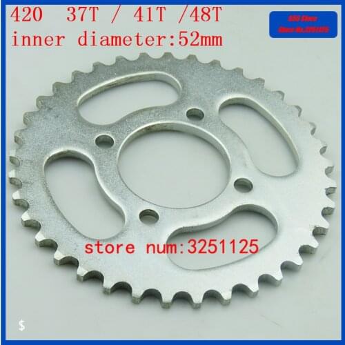 420 37T 41T 48T Tooth rear Sprocket 52mm Chain wheel for Electric Bicycle Go Kart Motorcycle ATV Quad Pit Dirt Bike Buggy