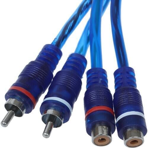 1PC Car MP3 Audio RCA 1 Male to 2 Female / 1 Female to 2 Male Y Splitter Cable Adapter Cord Converter for Car AUX Amplifier