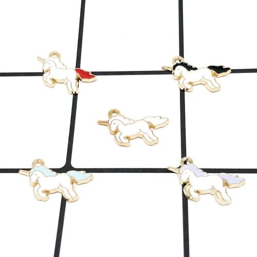 10pcs Handmade DIY point oil horse pendant alloy jewelry pendant accessories quality trend explosion models