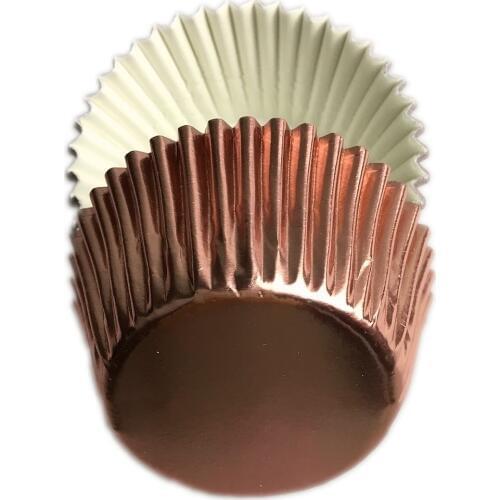 100x Foil Paper Cupcake Liners Gold Silver ROSE Gold Blue Purple Pink Green Black Muffin Baking Cups Cake Cases Wrappers Holder