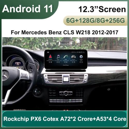 12.3" 8core 4G+64G Android 10.0 1920*720P For Mercedes Benz CLS Class W218 2011 2012-2017 GPS Navigation Radio Stereo Multimedia