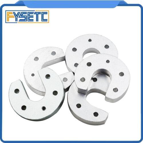 2pcs V5 V6 Aluminum Mount Plate U-shaped Fixed Block For Kossel V5/V6 Hotend J-head Hot End Part 3D Printers Parts