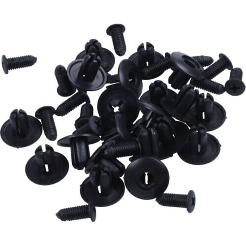 20 pcs 8mm x 20mm Car Buckle Black Seal Clips