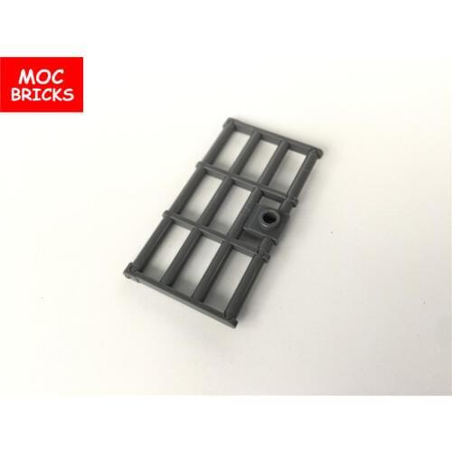 20pcs/lot MOC Bricks Dark gray Door 1 x 4 x 6 Barred with Stud Handle fit with 60621 Educational Building Blocks DIY Toys gifts