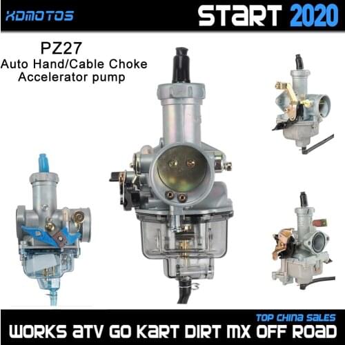27mm Carburetor PZ27 Hand Cable Choke Carb For Honda CG 125cc 150cc 175cc 200cc XR200 ATV Quad Dirt Bike Motorcycle Carburador