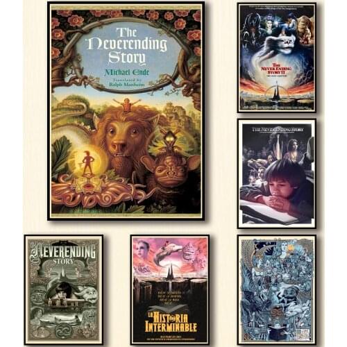 27 Designs The Neverending Story Whitepaper Poster Artwork Homedecal Fancy Wall Sticker for Coffee House Bar