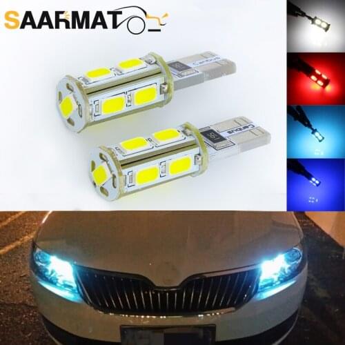 2x T10 W5W LED Bulb 12V 9SMD High power reading light Signal bulb The width light for Skoda Octavia Rapid Fabia Yeti a5 7 Kodiaq