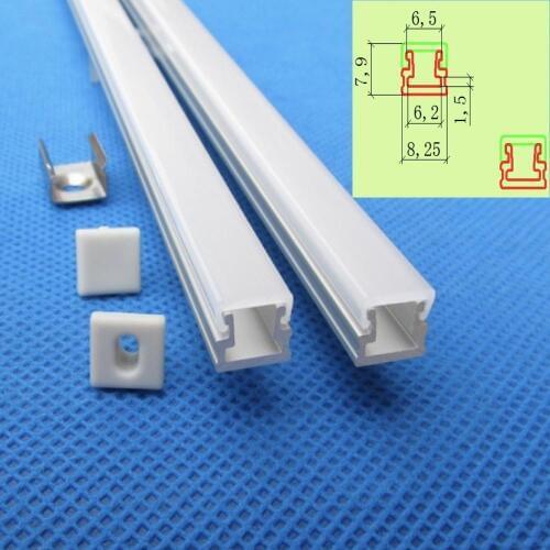 30m(30pcs) a lot, 1m per piece, led aluminum profile extrusion for led strips with milky diffuse cover