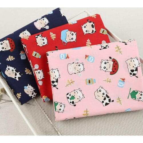 45cm*110cm/Piece,Cartoon Niubaobao Pure Cotton Printed Cloth,Clothing Bag,Tablecloth,Curtain,Puppet Fabric,DIY Handmade Material