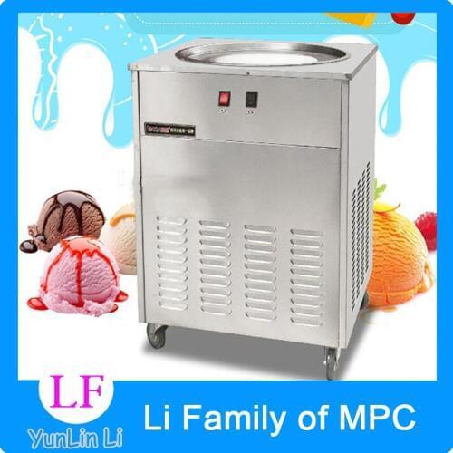 48cm Single Round Pan Fried Ice Cream Roll Machine,Commercial Fried milk yogurt machine, ice cream maker