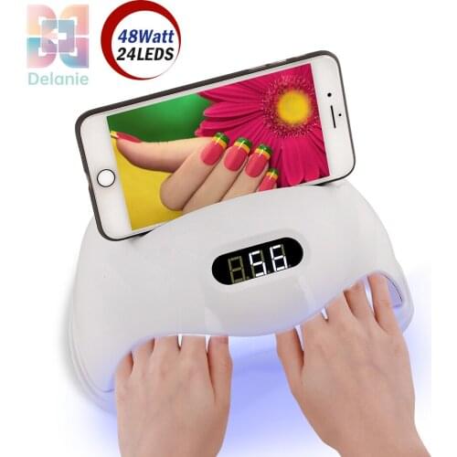 Painless Nail Drying Lamp Removable Gel Dryer Polish Curing LED UV Light Manicure Nail Art Lamp Motion sensor LCD Display 48W