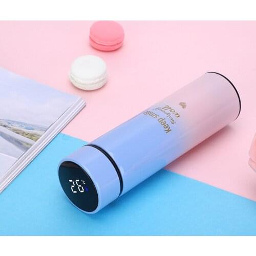 500ML Smart Thermos Water Bottle Led Digital Temperature Display Stainless Steel Coffee Thermal Mugs Intelligent Insulation Cups