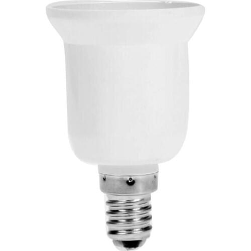 1PC E14 To E27 Light Bulb Adapter Adapter Fireproof Plastic Converter Conversion Socket High Quality Material Socket Lamp Holder