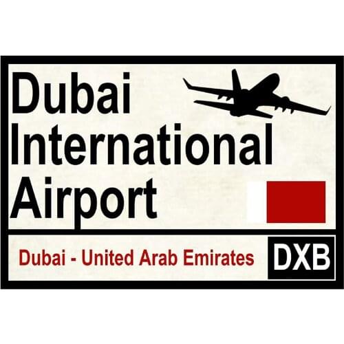 AIXIAO Xiaolin Street/ (Dubai Airport) - Souvenir Fridge Magnet Vintage Tin Metal Sign Pub Club Cafe Bar Home Wall 20 X 30 cm