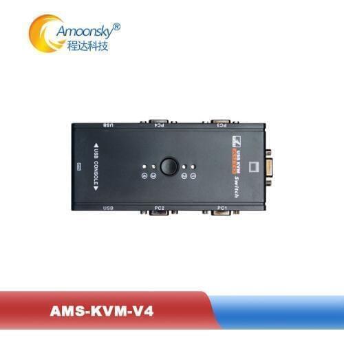 AMS-KVM-V4 for Switching Between More Computer And One Monitor 1920*1440 resolution Switch Box Adapter video switcher