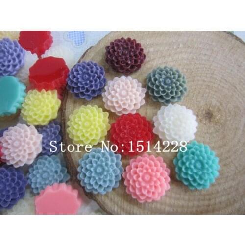 Free shipping! ( 15mm)Resin kawaii flower . Resin Flatback Cabochon for Phone Decoration , DIY