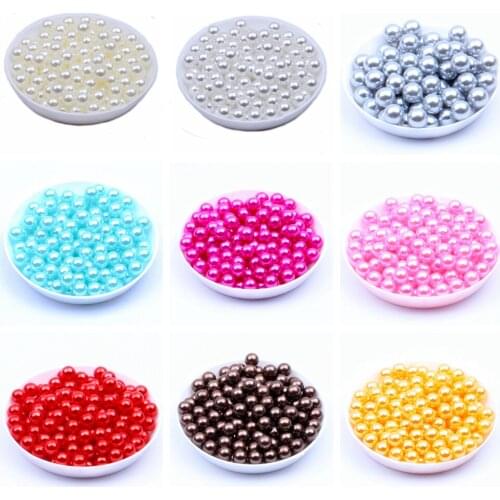 5000-500PCS/bag 1.5-12mm Various Sizes No Hole ABS Imitation Pearl Beads Loose Spacer Bead Decoration Diy for Jewelry Making