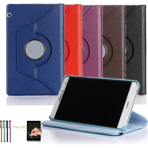 For Huawei MediaPad T5 10 AGS2-W09/L09/L03/10.1inch Tablet Case For Huawei MediaPad T3 9.6"/T3 10 pu Leather Stand Cover+Film+Pe