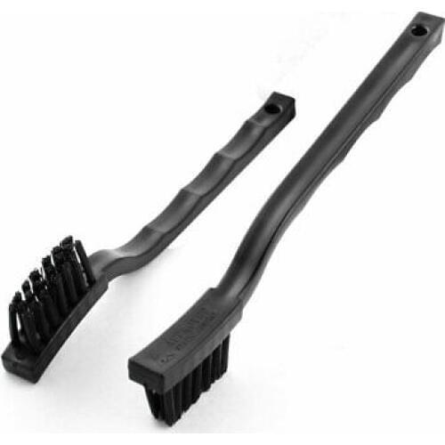 Black Antislip Handle PCB Rework ESD Anti Static Dust Cleaning Brush 6.7" 2 Pcs