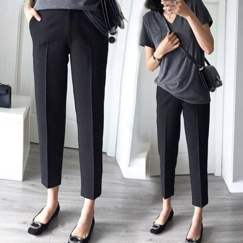 Ninth Maternity Haren Pants for Pregnant Women Clothes Casual Pregnancy Pants Overalls Mother Maternity Pants Spring Summer