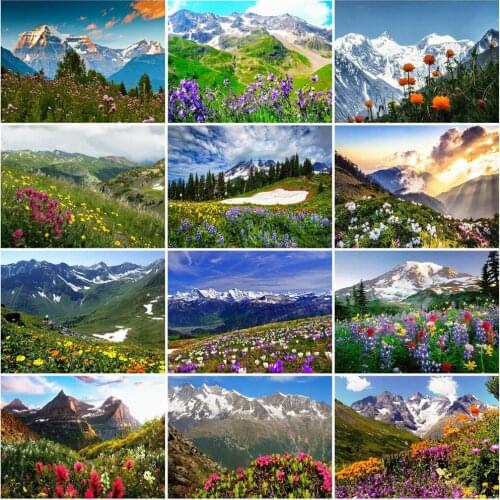 EverShine Diamond Painting Mountain Cross Stitch Diamond Embroidery Landscape Rhinestones Mosaic Art Kits Sale Wall Decoration